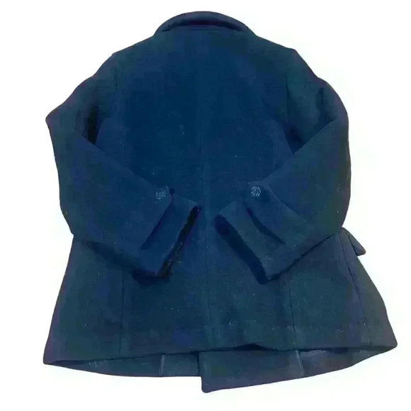 Brooks Brothers 346 Women’s Wool Peacoat Size Medium Black Heavy Double Breasted - Picture 3 of 7